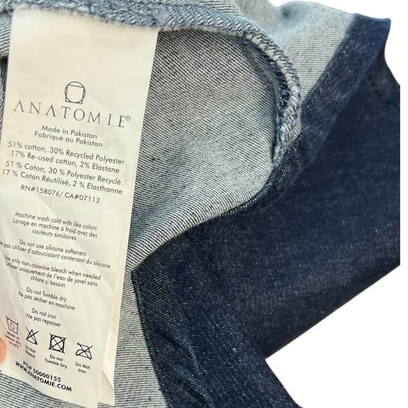 Anatomie Larissa Denim Shirt Long Sleeve Button Down Indigo Dark Blue Small - Picture 11 of 12